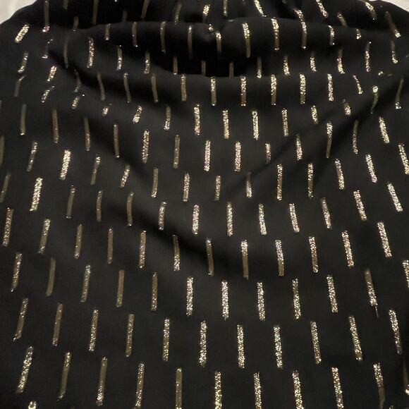 Worthington Women's M Blouse Black with Gold Metallic Corpcore Careerwear - EUC - Picture 6 of 9